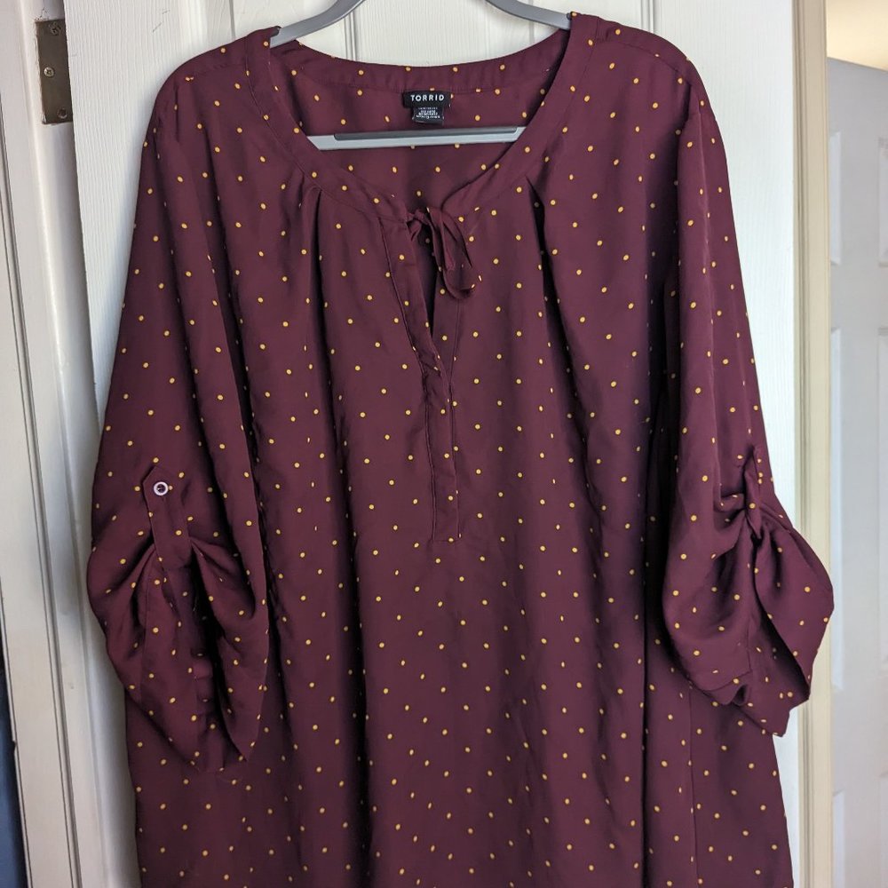 Torrid Polka Dot Blouse